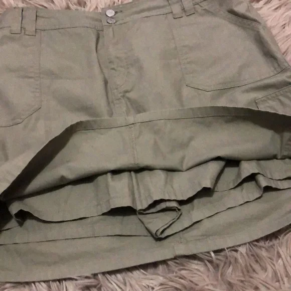 Sonoma Life + Style Skort-Sz 14-Olive Green-Cotton - Picture 14 of 16